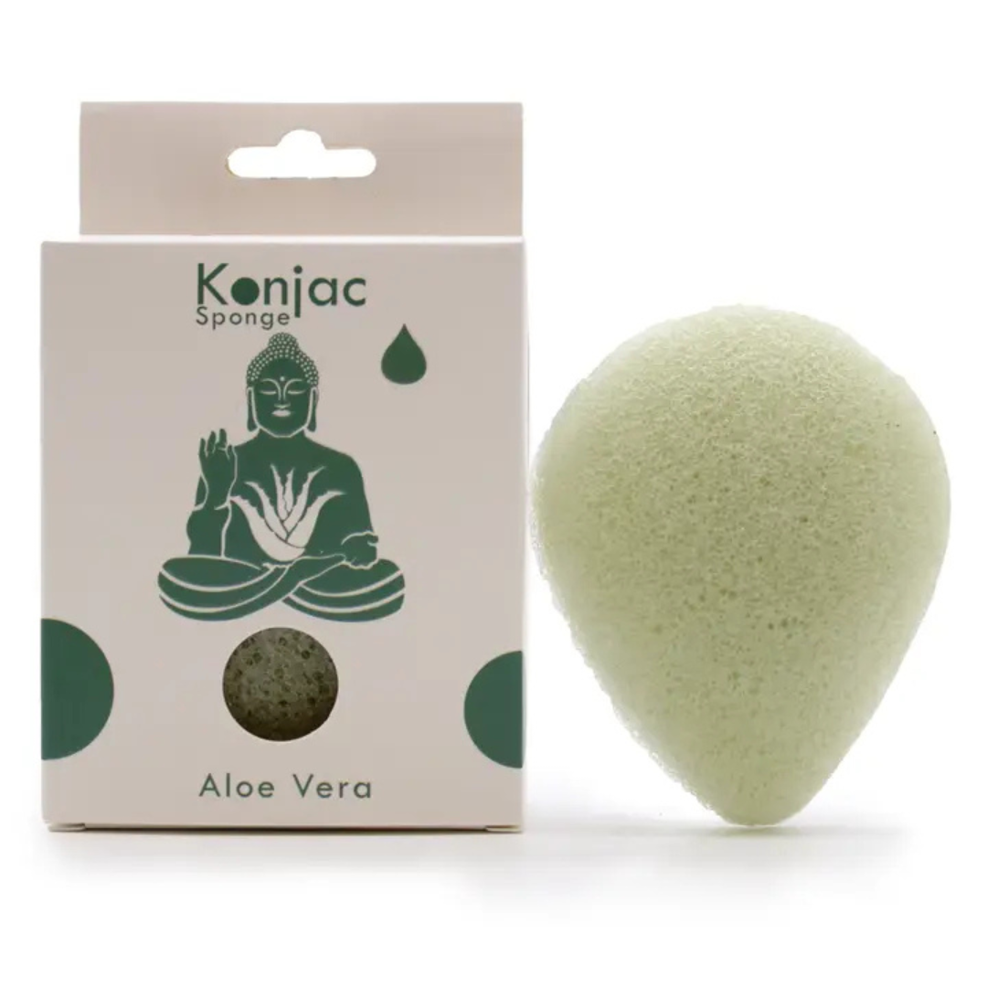 Konjac spons groen - Droog & gevoelig
