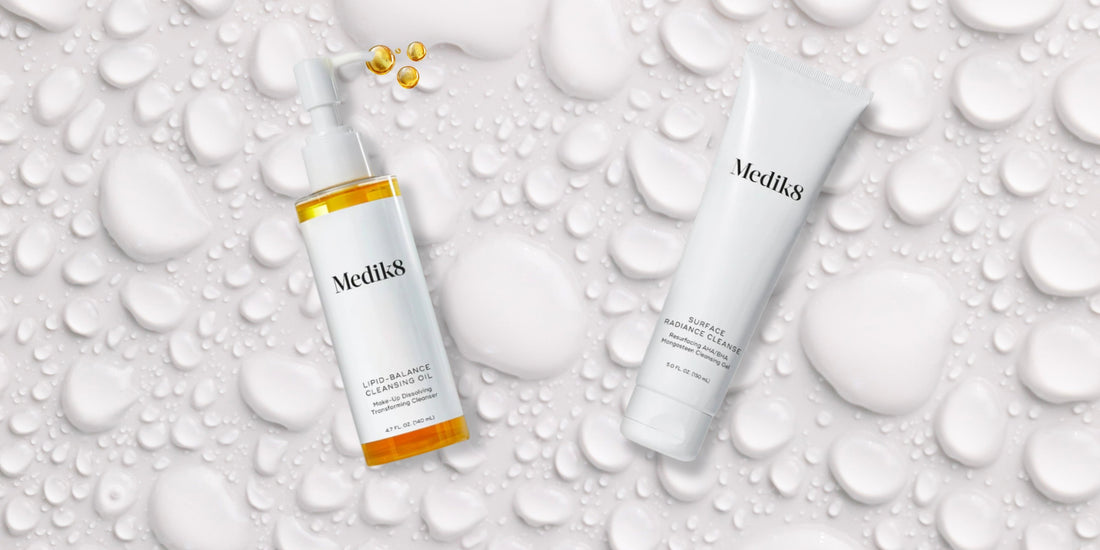 Double cleanse met olie en aha bha zuren by medik8 I Skincare Boulevard