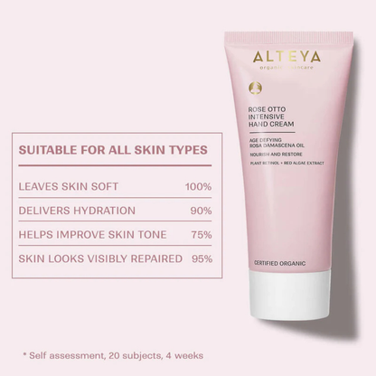 Organic Rose Otto Intensive Hand Cream Alteya Organics