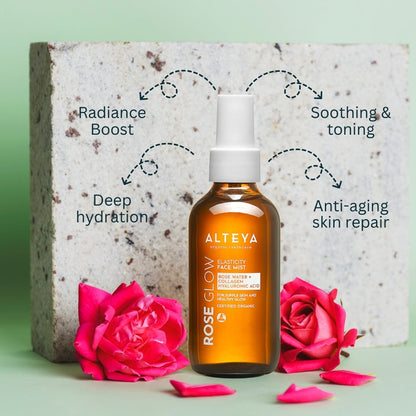 Rose Glow collagen face mist Alteya Organics